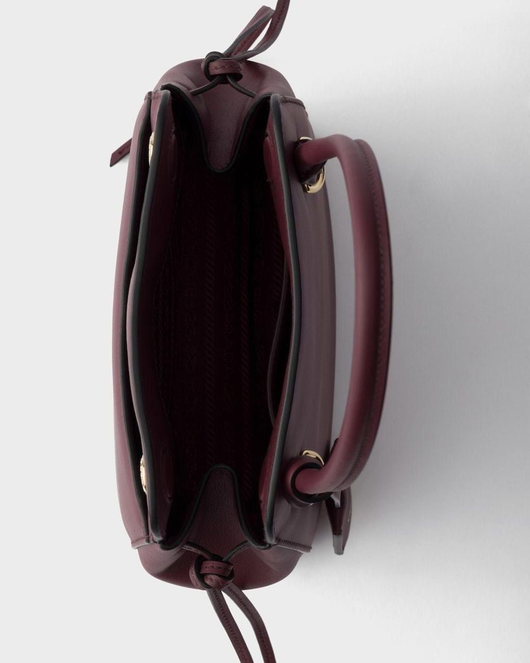 Prada Red Carry Leather Mini Handbag
