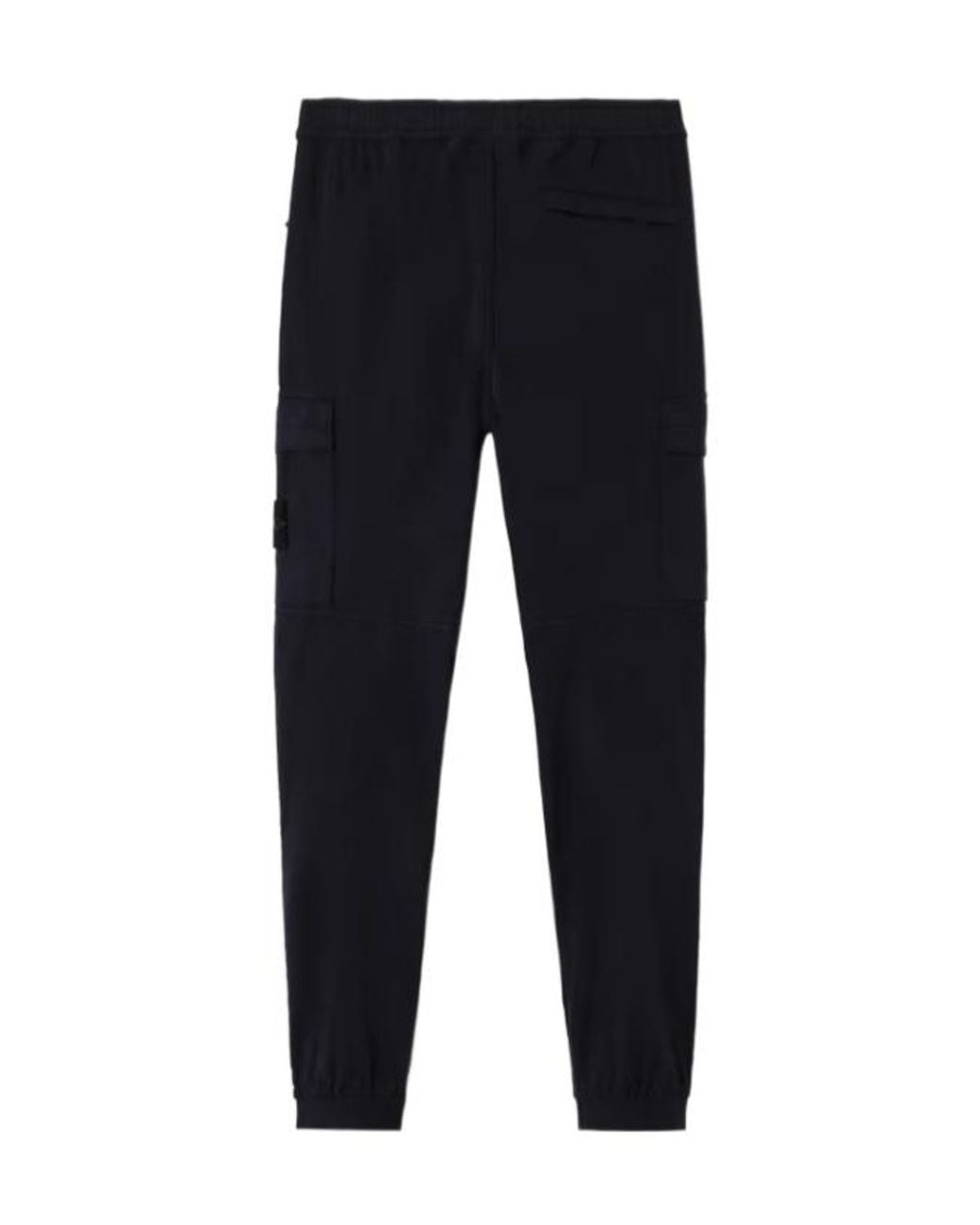Stone Island Blue Compass Patch Cargo Trousers for men