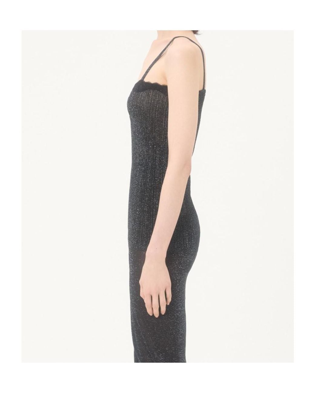 Valentino Black Lurex Knit Top