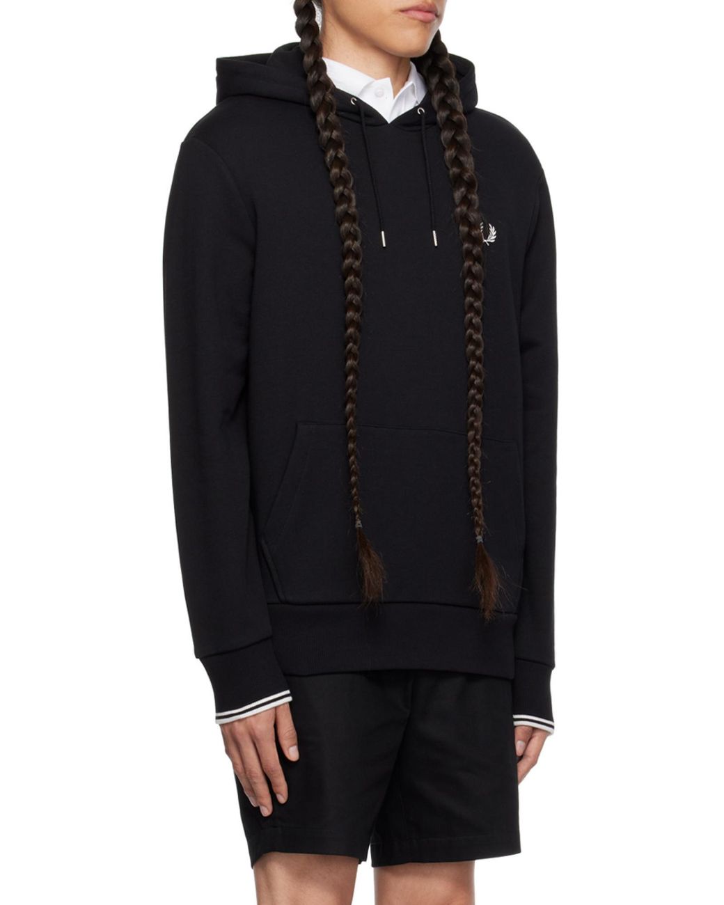 Fred Perry Blue Tipped Hooded Sweatshirt for men