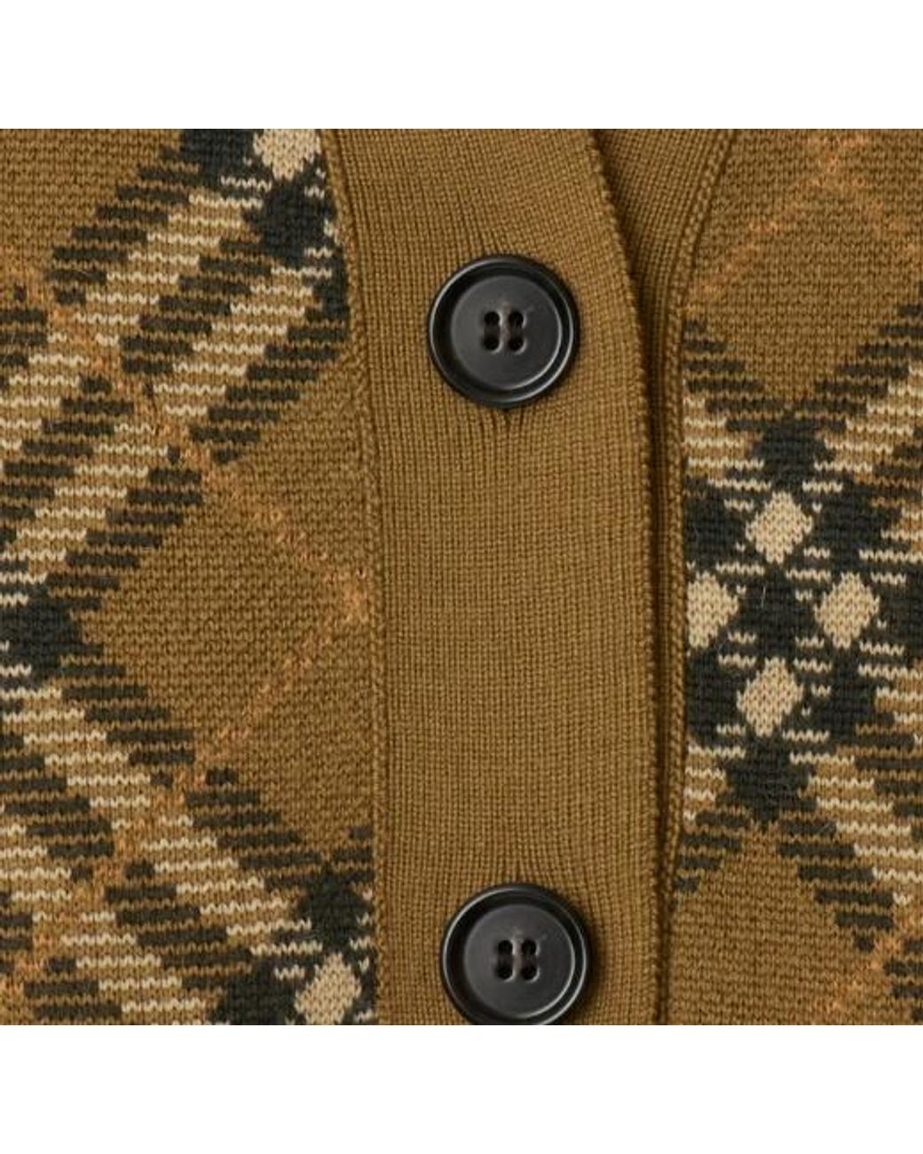Burberry Green Checked Knitted Cardigan