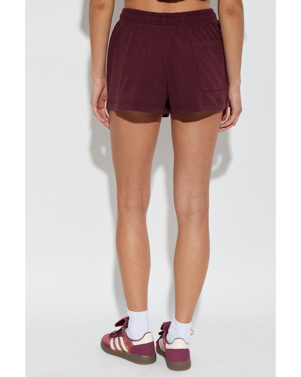 Sporty & Rich Red Elastic Waist Shorts