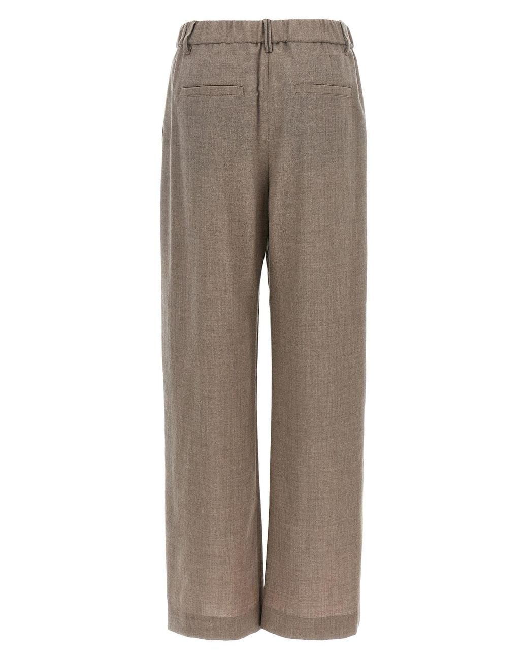 Brunello Cucinelli Brown Light Pants With Pleats