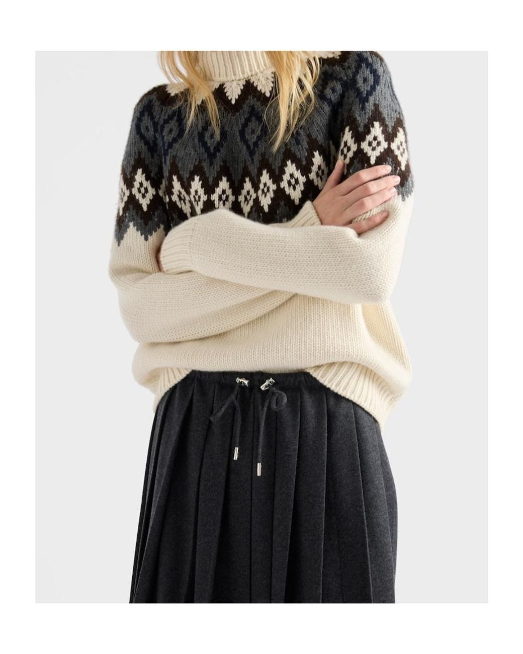 Prada Multicolor Turtleneck Knitted Jumper