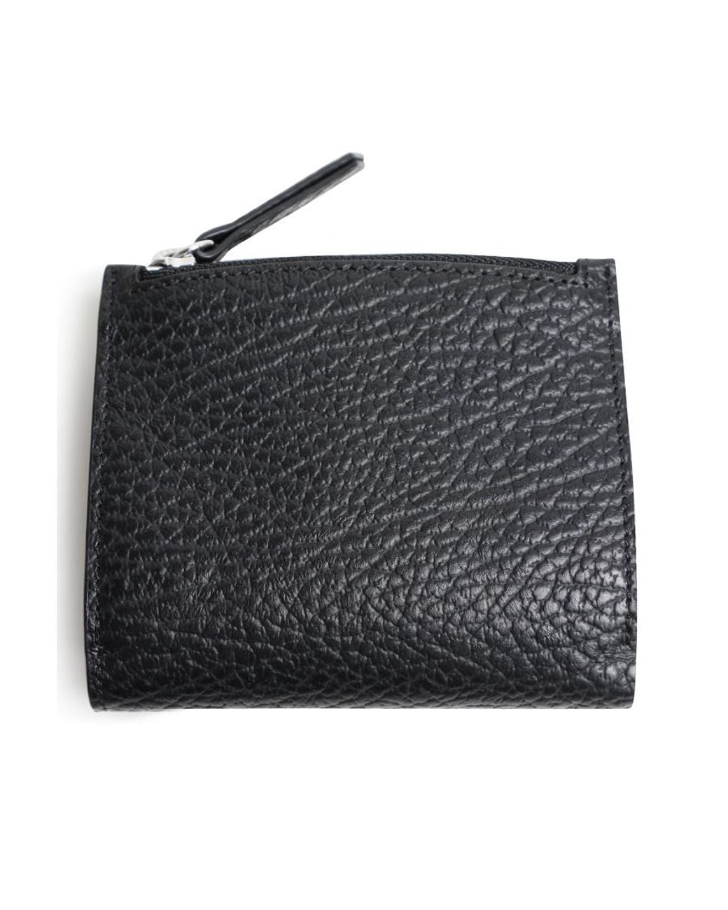 Maison Margiela Gray Logo Detailed Zipped Wallet for men