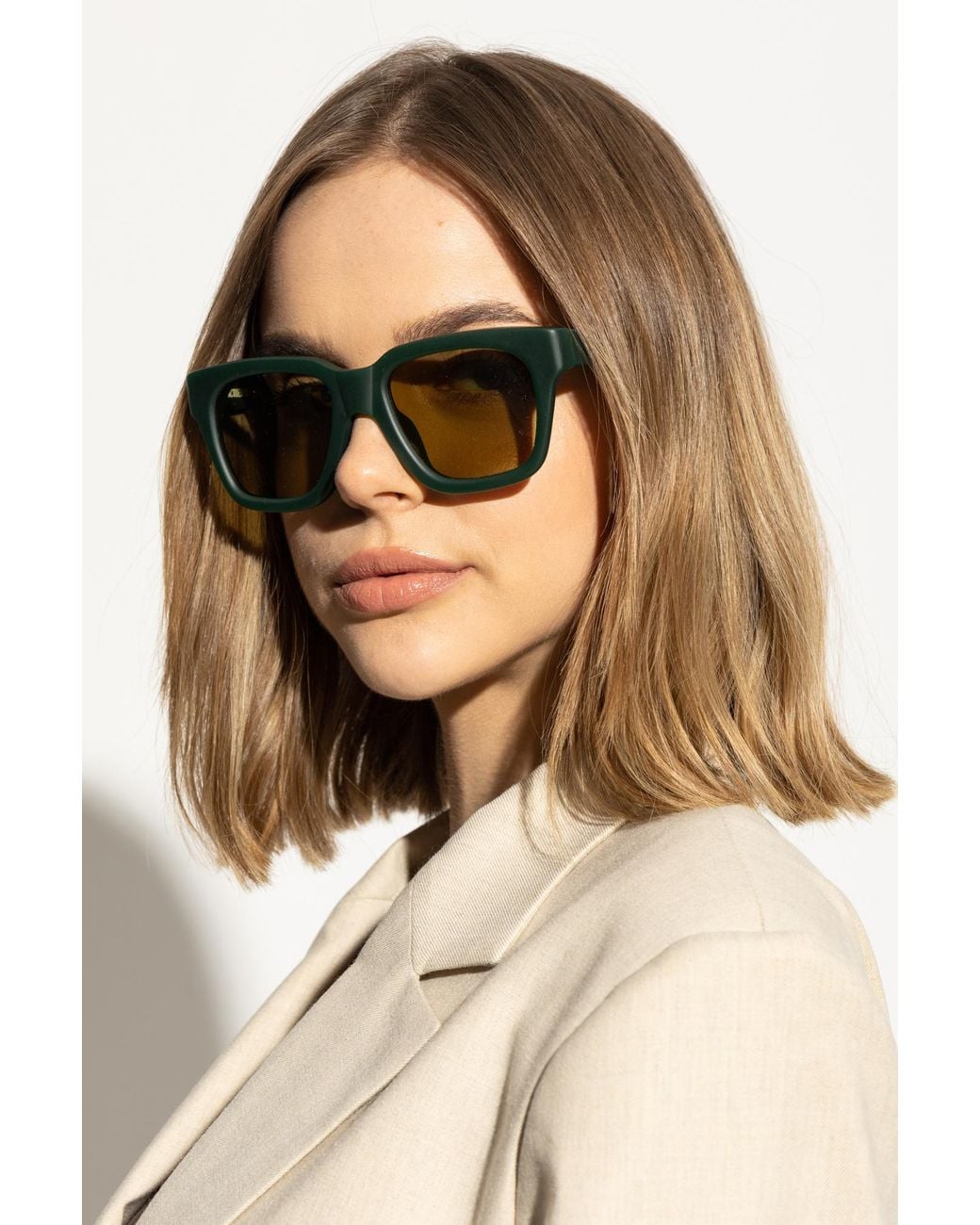 Jacquemus Green Logo Sunglasses for men