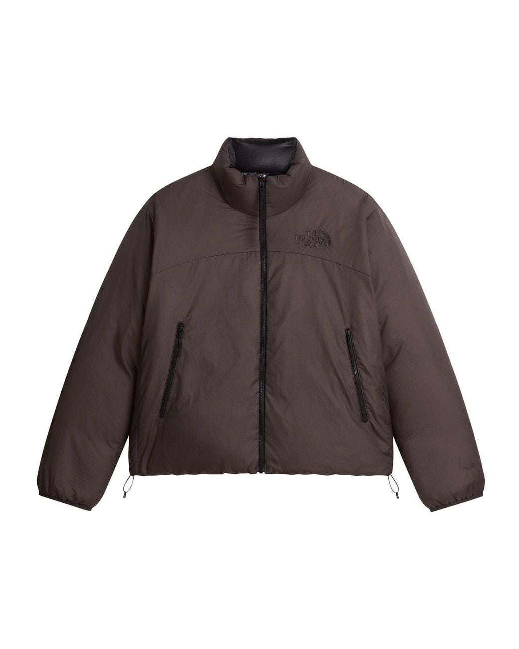 The North Face Black Glossy Stand Collar Puffer Jacket for men