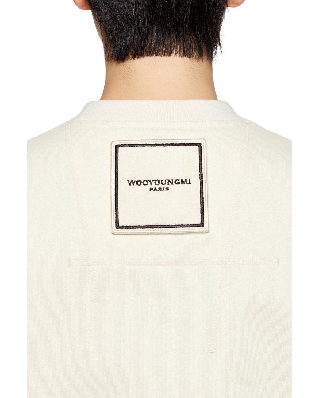 Wooyoungmi Natural Round Collar Long Sleeve Sweater for men