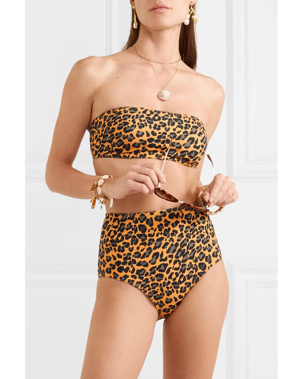 Zimmermann Natural Leopard Print Bikini Briefs