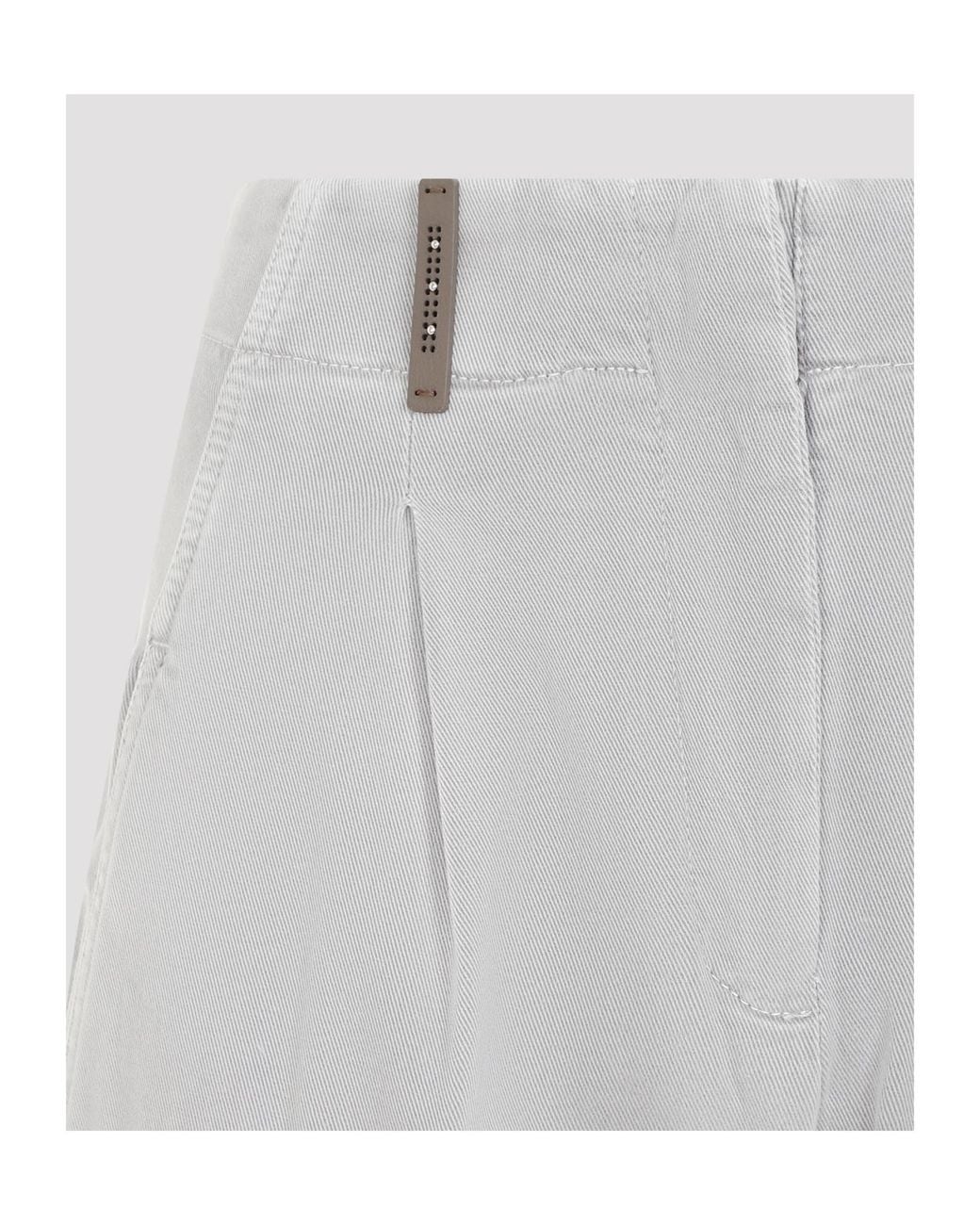 Peserico Gray Pleated Straight Leg Trousers