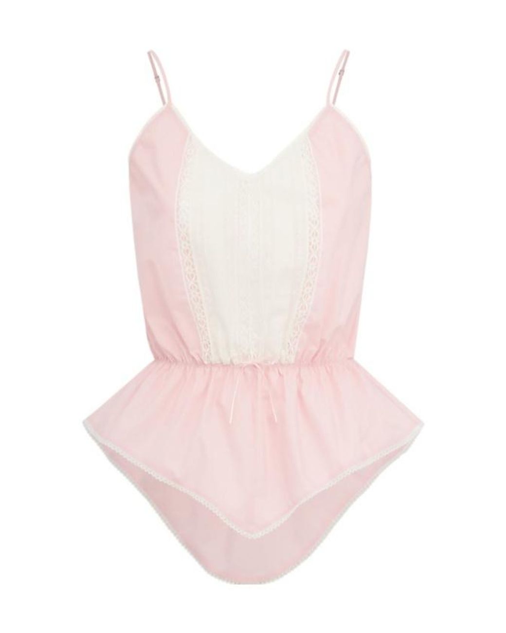 MSGM Pink Lace Tank Top