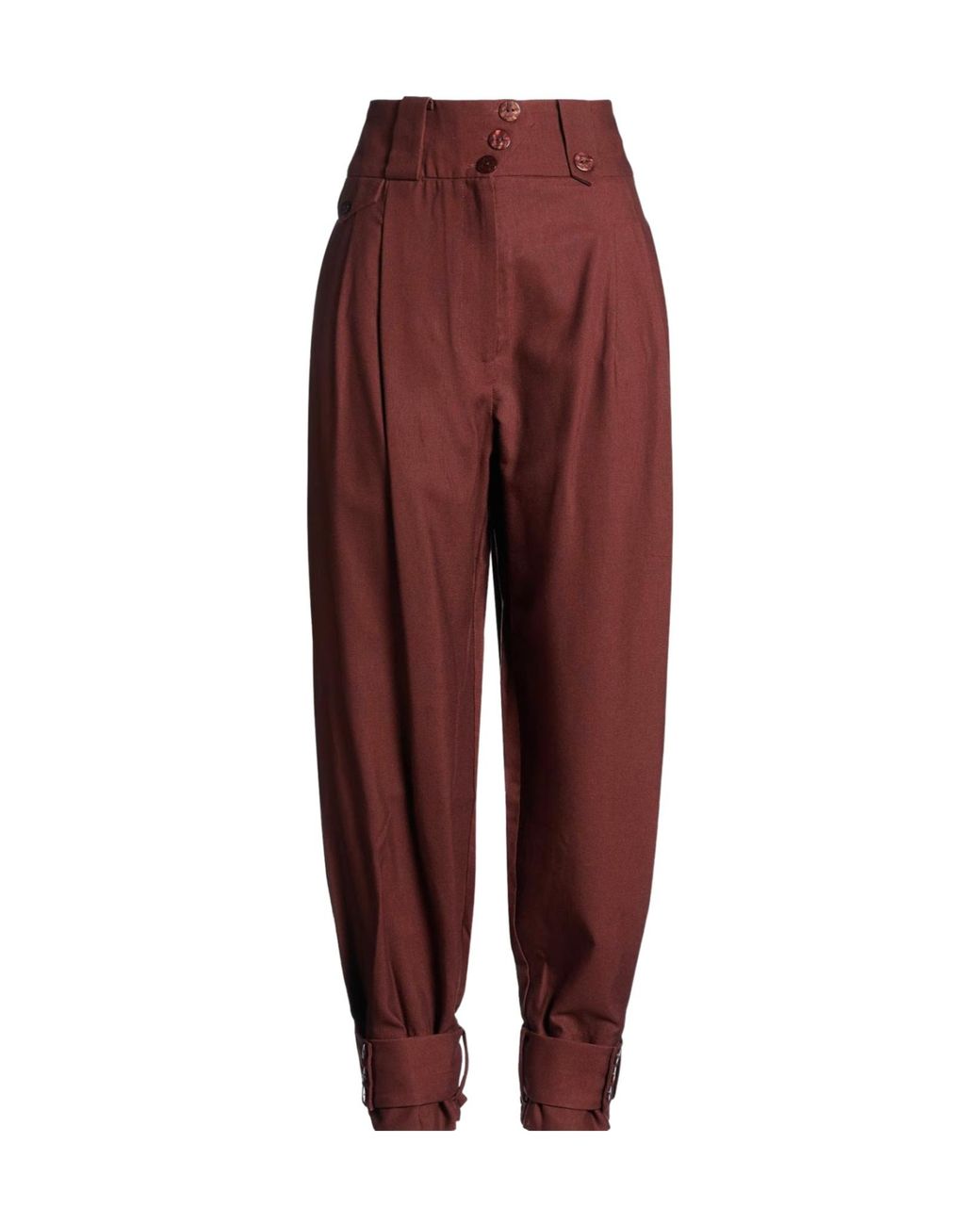 Farm Rio Red Casual Pants With Belt Loops