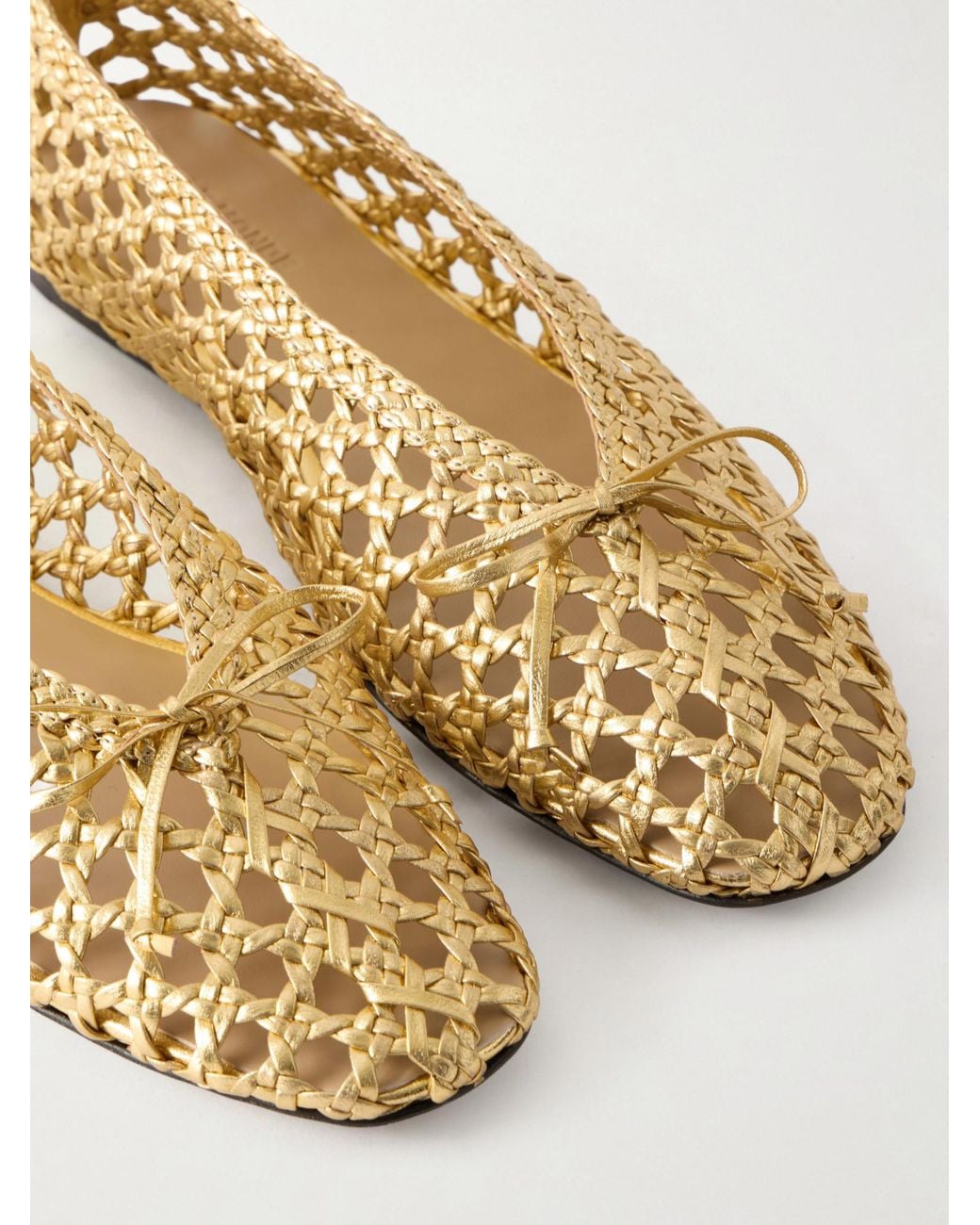 Le Monde Beryl Natural Woven Leather Ballet Flats