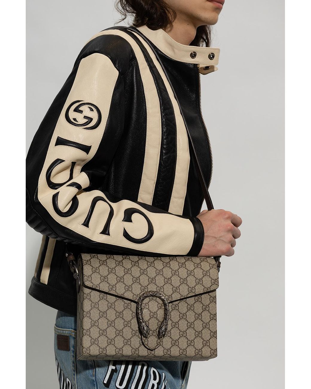 Gucci Gray Dionysus Gg Shoulder Bag for men