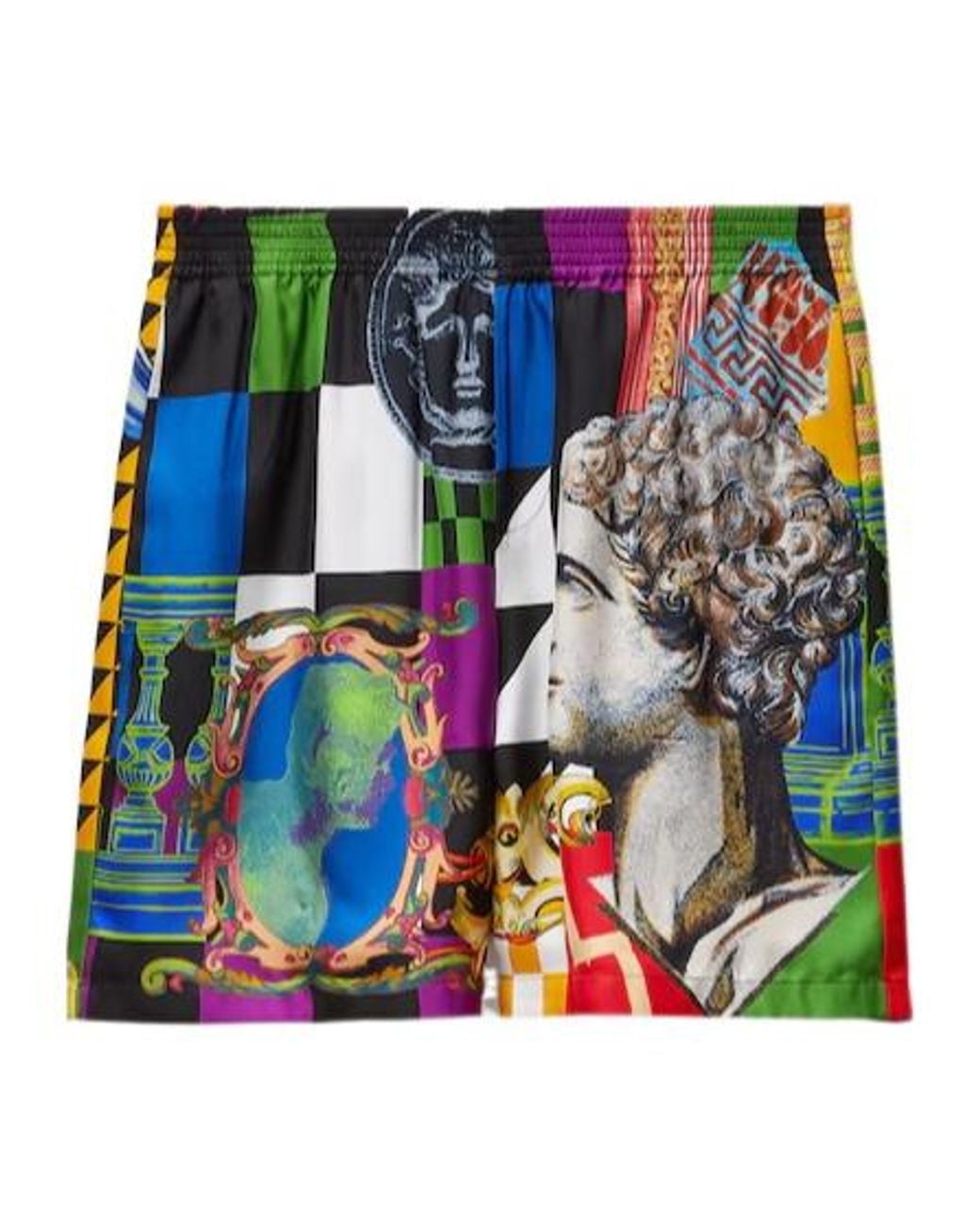 Versace Blue Printed Shorts for men