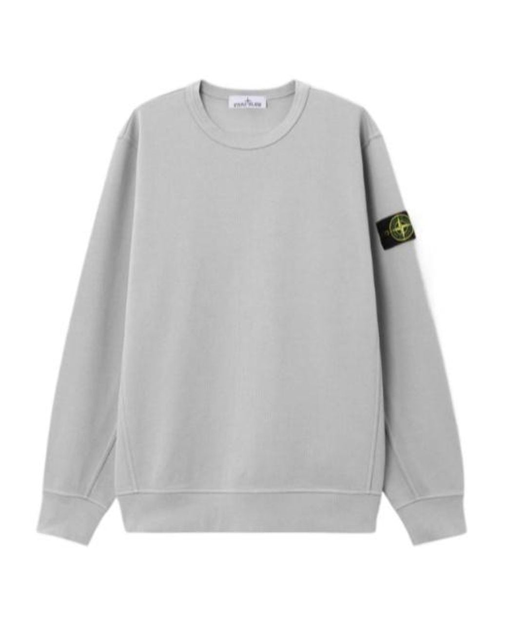 Stone Island Gray 6100017 Organic Cotton Interlock Regular-Fit Crew-Neck Sweatshirt for men