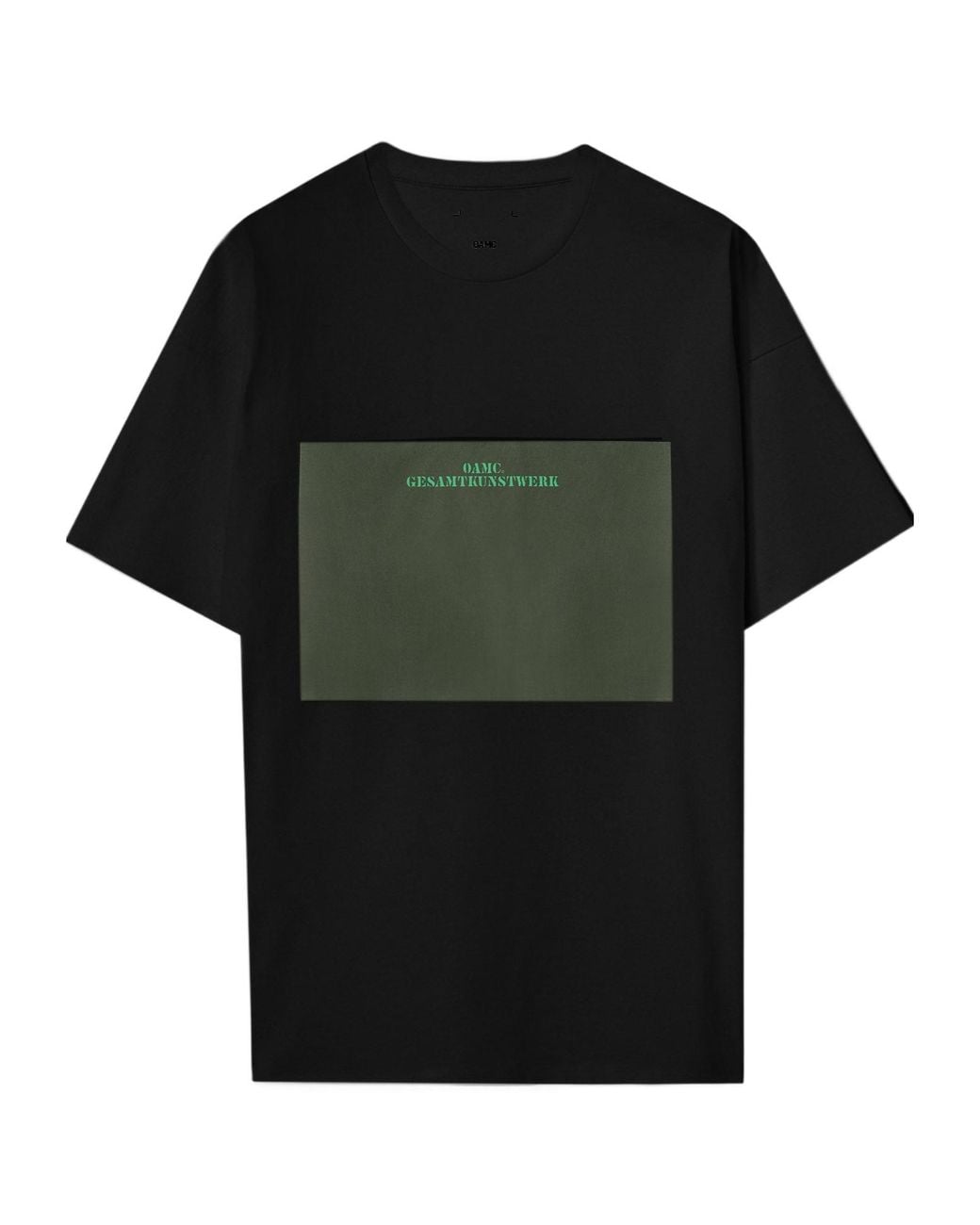 OAMC Black Graphic Panel T-Shirt for men