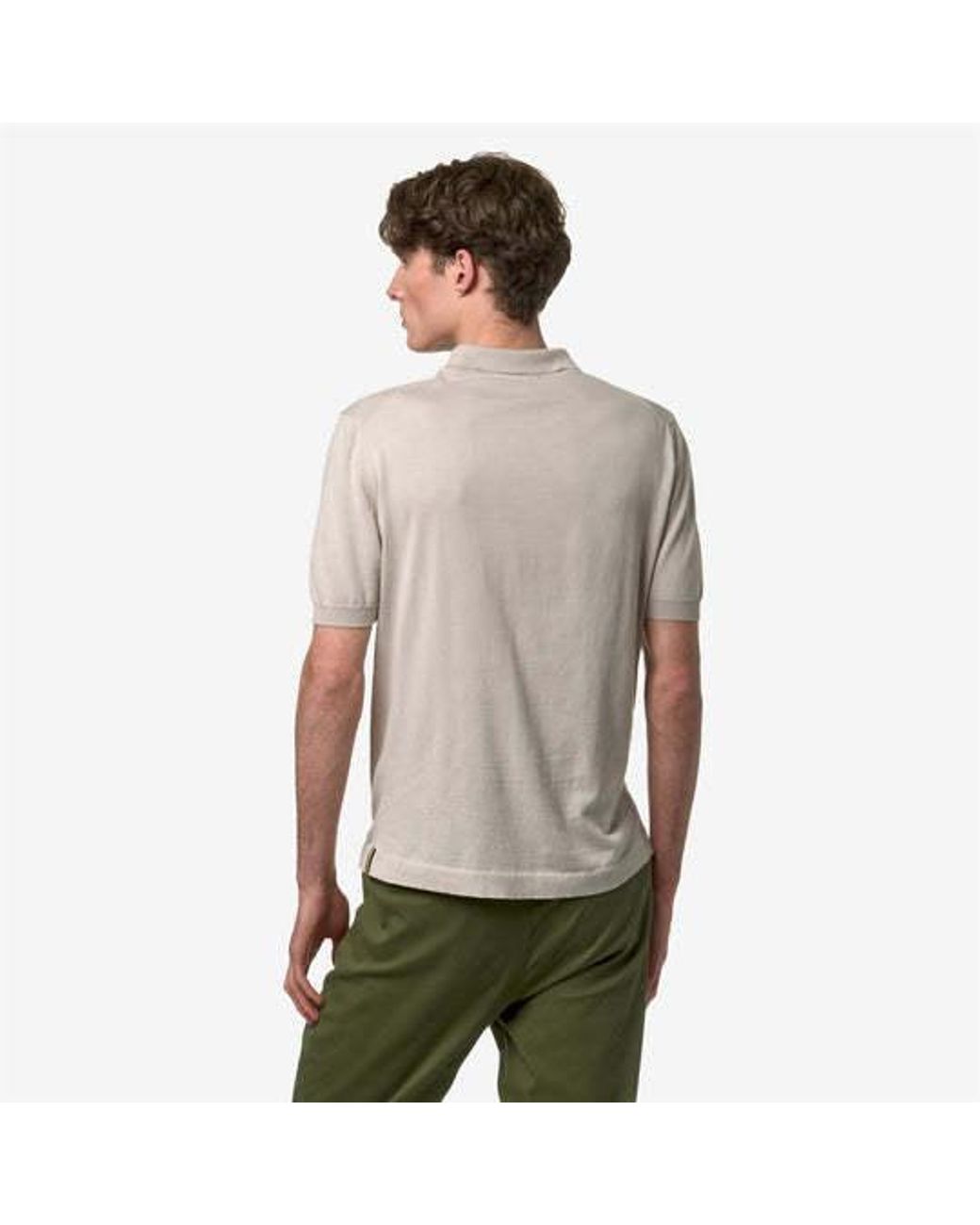 K-Way Natural Pleyne Knitted Polo Shirt for men