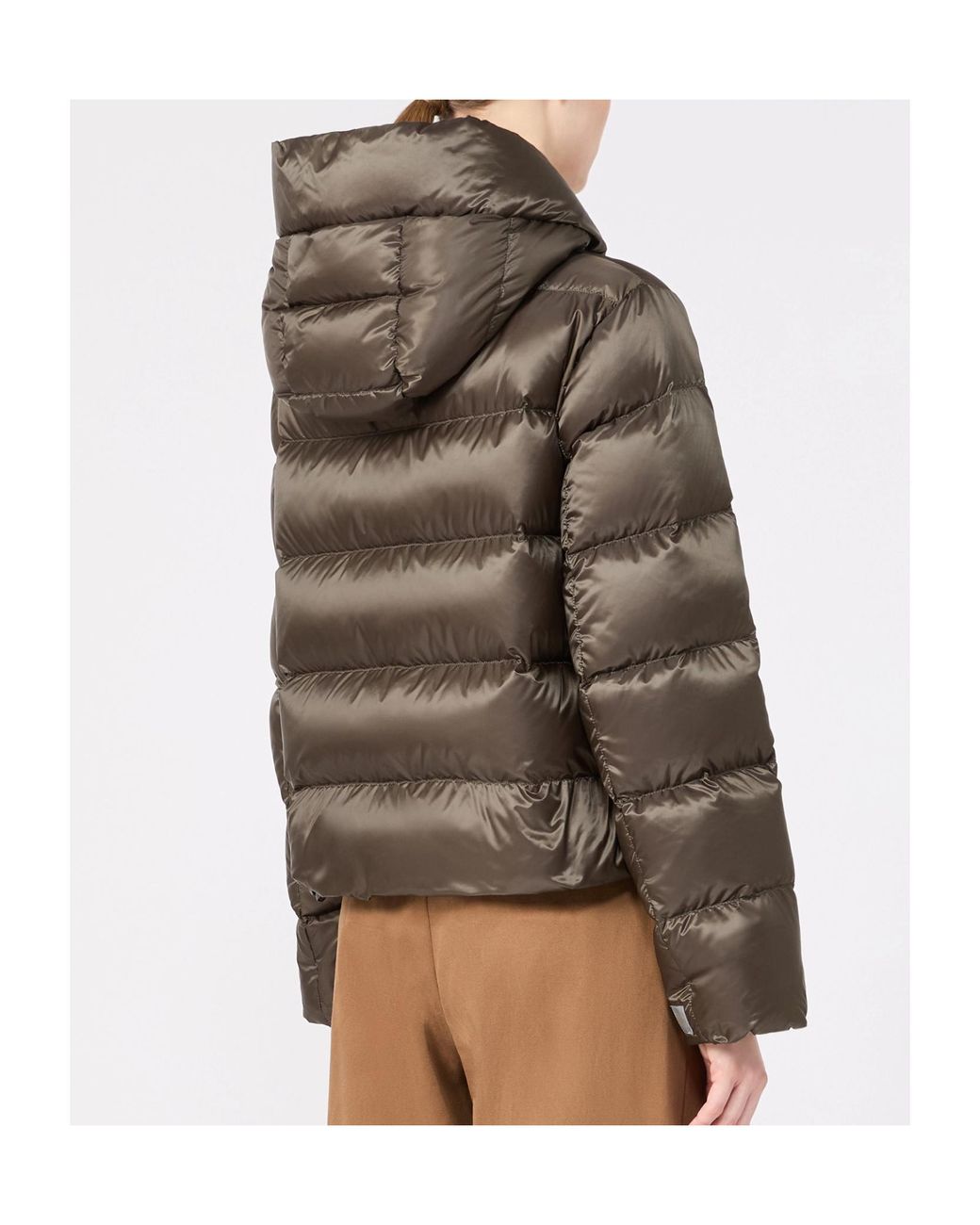 Max Mara Gray The Cube Short Hooded Down Jacket