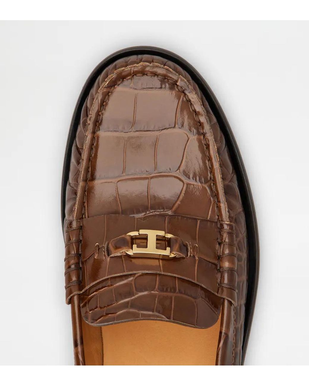 Tod's Brown Round-Toe Loafers