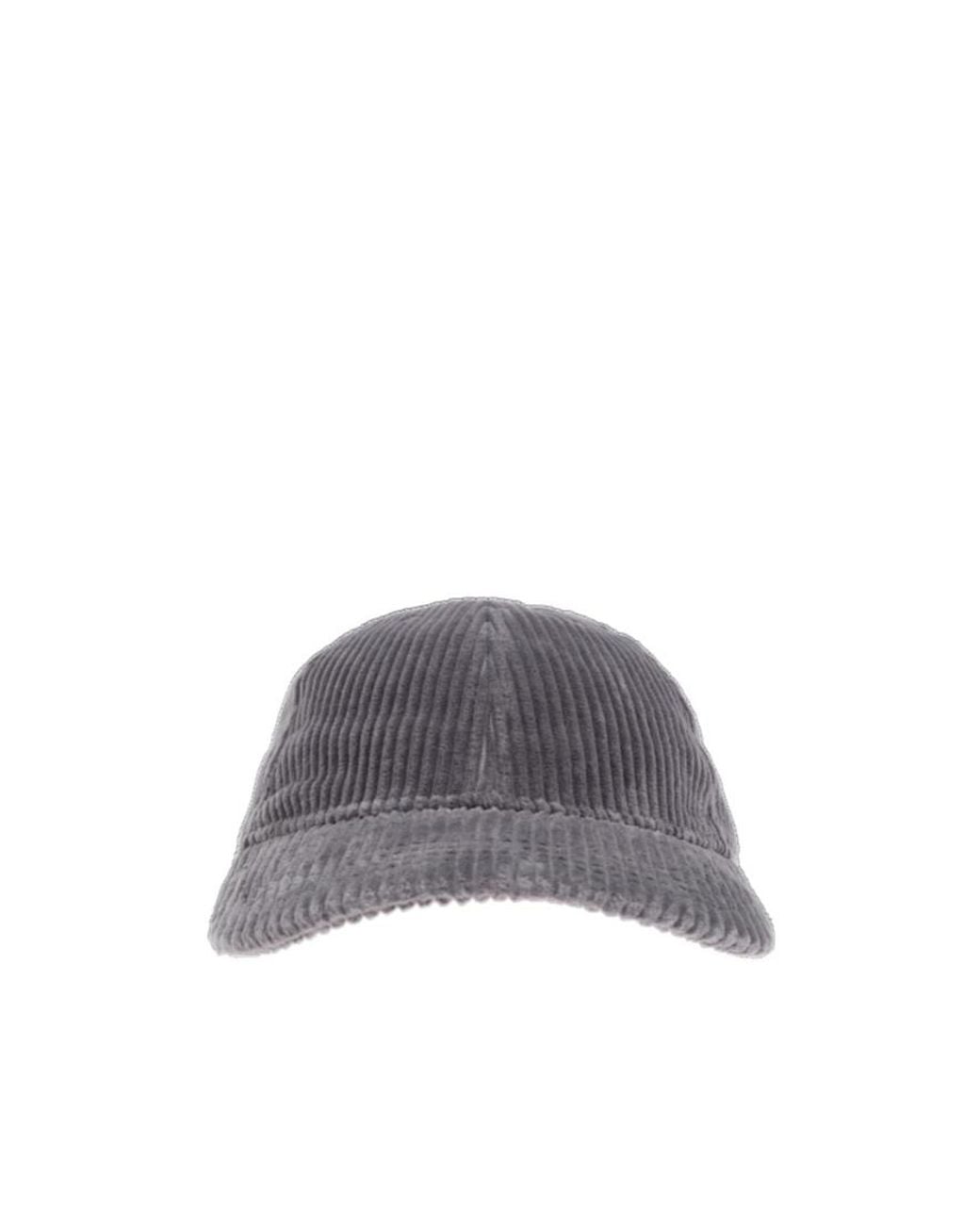 Bottega Veneta Gray Corduroy Cap for men