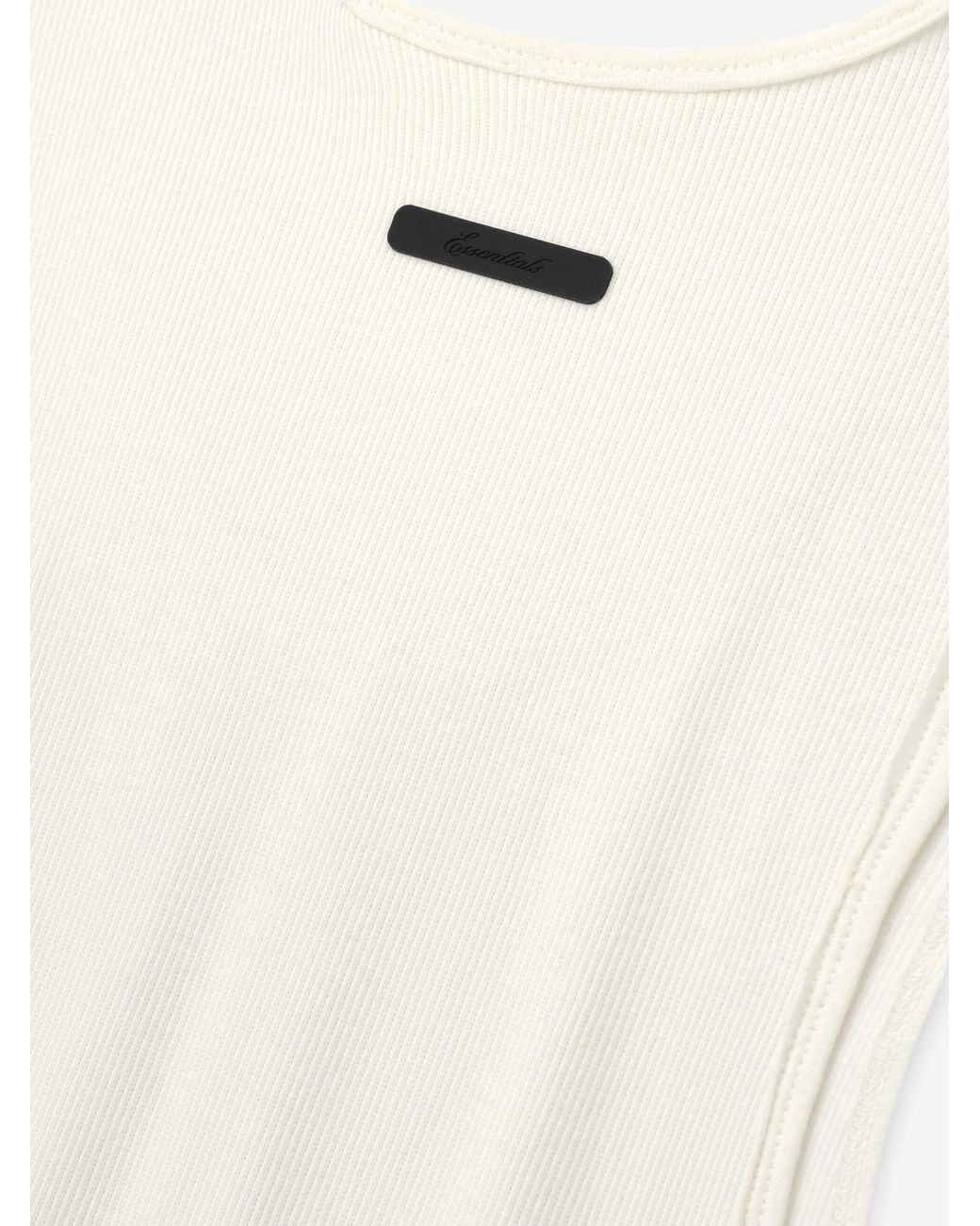 Fear Of God White Essential Ribbed Tank Top for men
