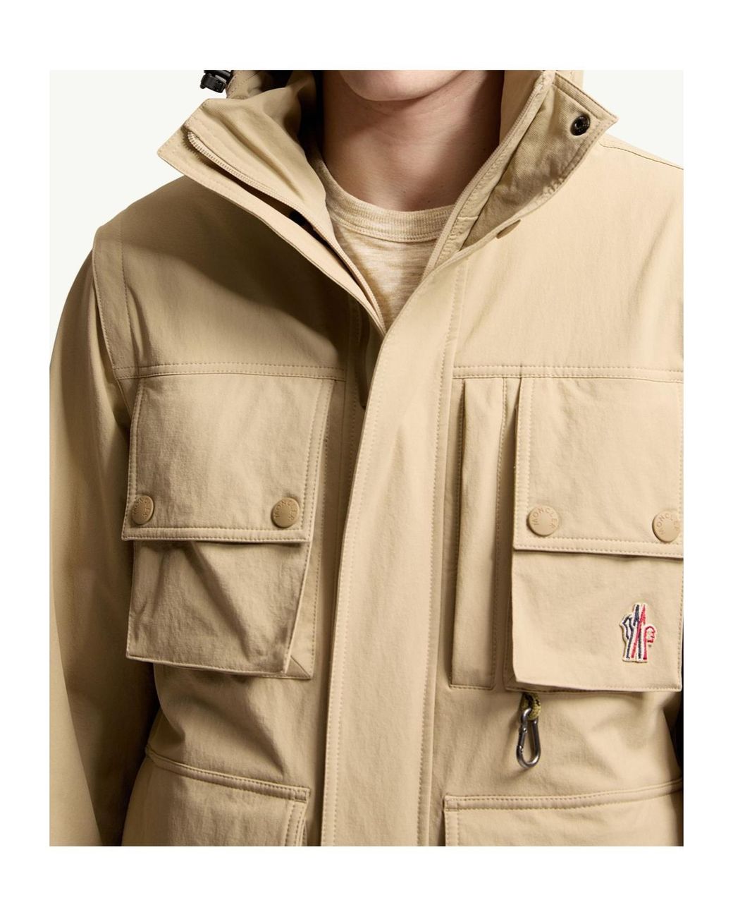 Moncler Natural Grenoble Lione Hooded Jacket for men