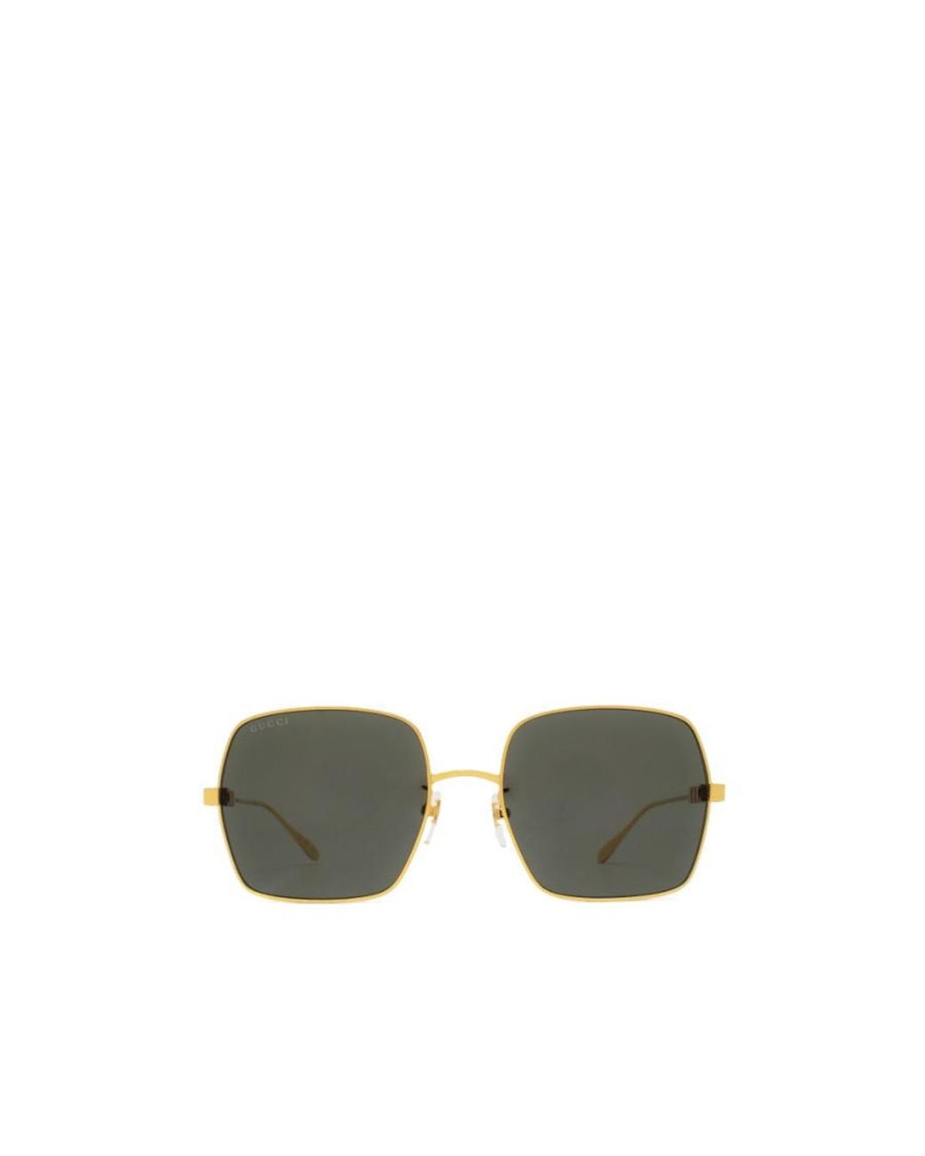 Gucci Green Eyewear Square-Frame Logo Sunglasses