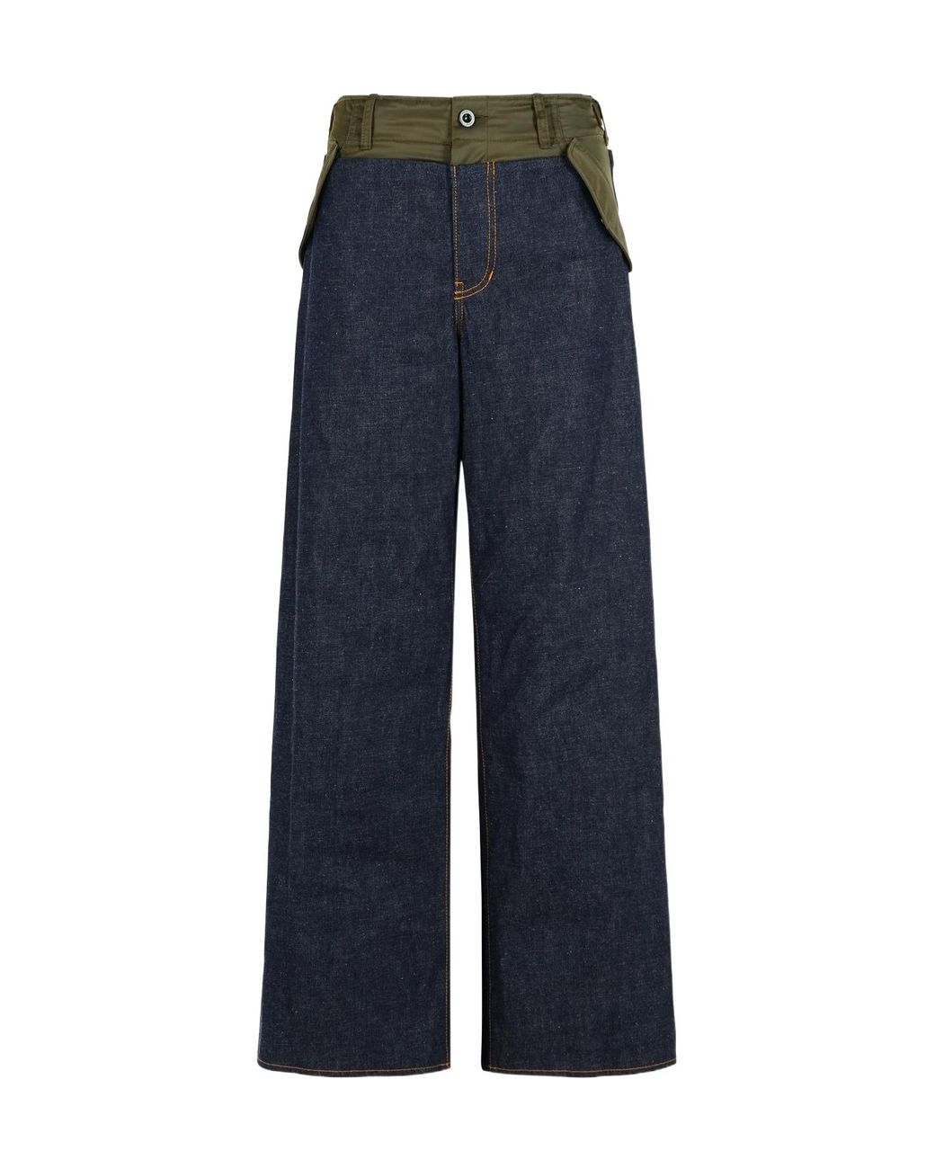 Sacai Blue Wide Leg Denim Jeans