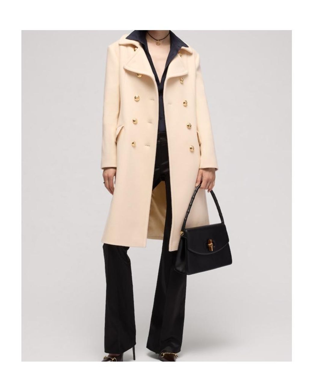 Gucci Natural Textured Wool Coat