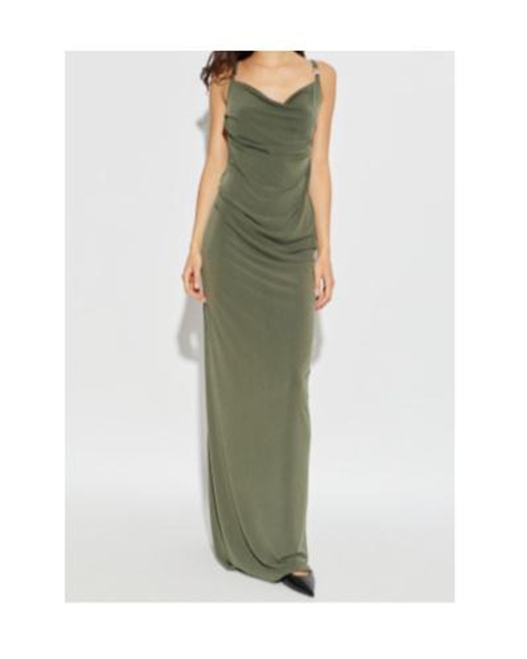 Coperni Green Open-Back Sleeveless Long Dress