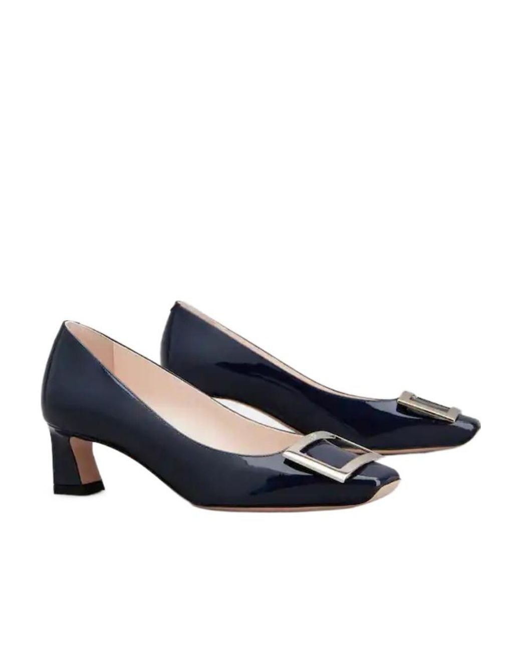 Roger Vivier Blue Trompette Embellished Buckle Pumps
