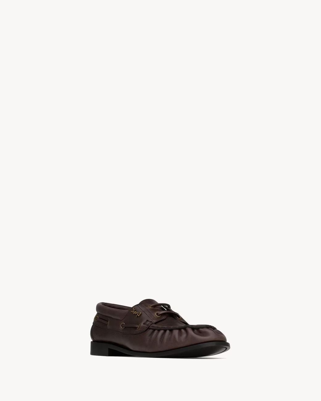 Saint Laurent Brown Le Loafer Slip-On Flat Shoes for men
