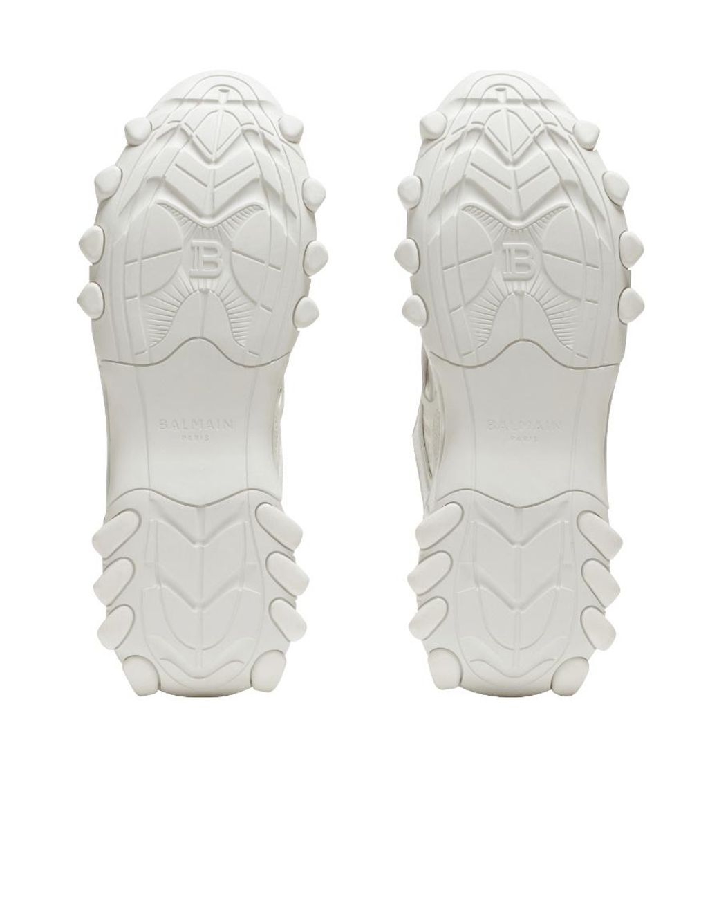 Balmain White B-East Monogrammed Trainers