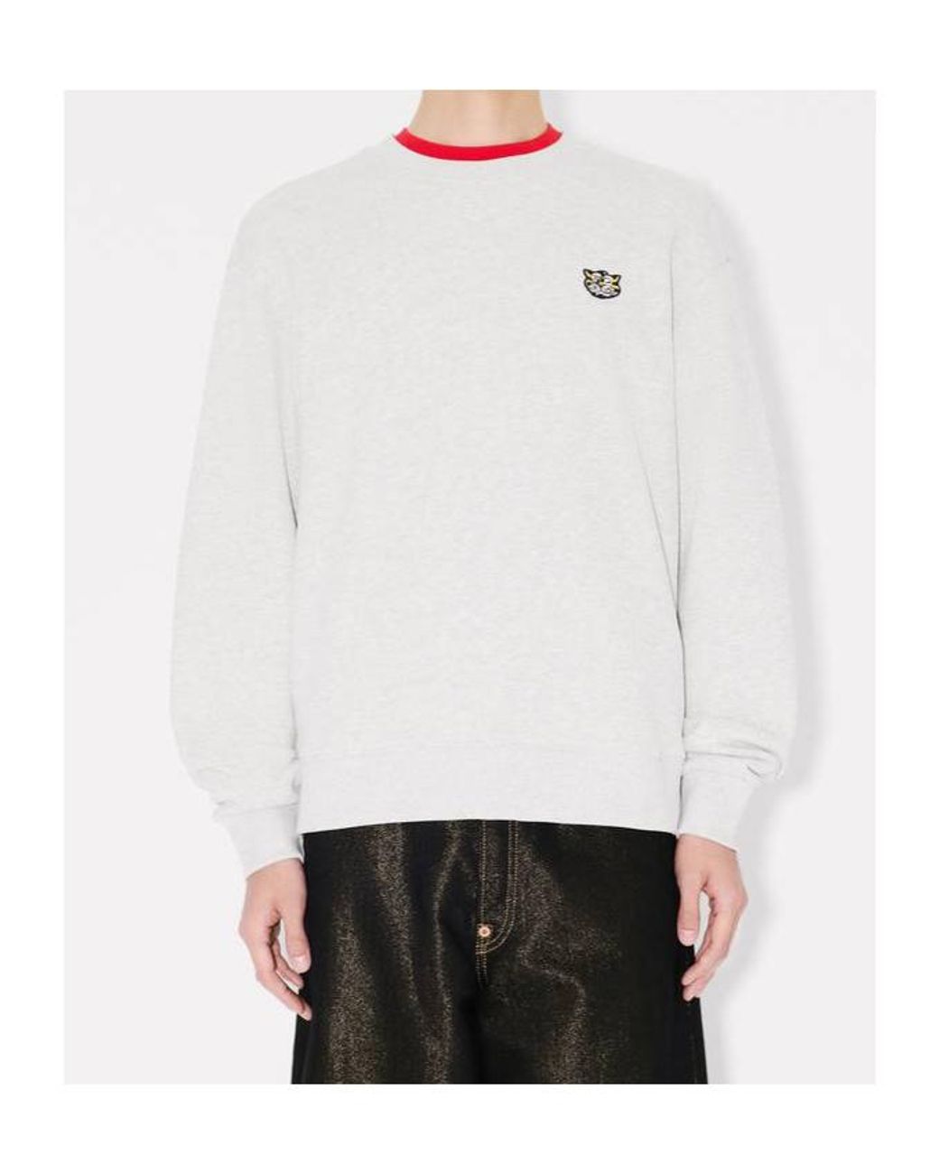 KENZO White Wild Tiger Embroidered Sweatshirt for men