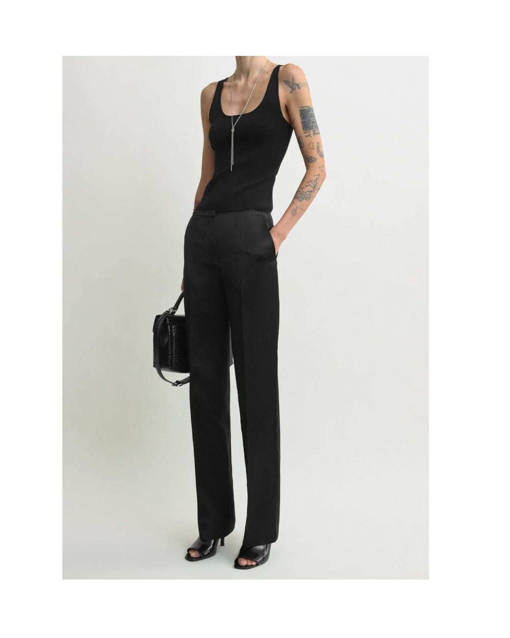 Totême Black Totême Straight-Leg Pants