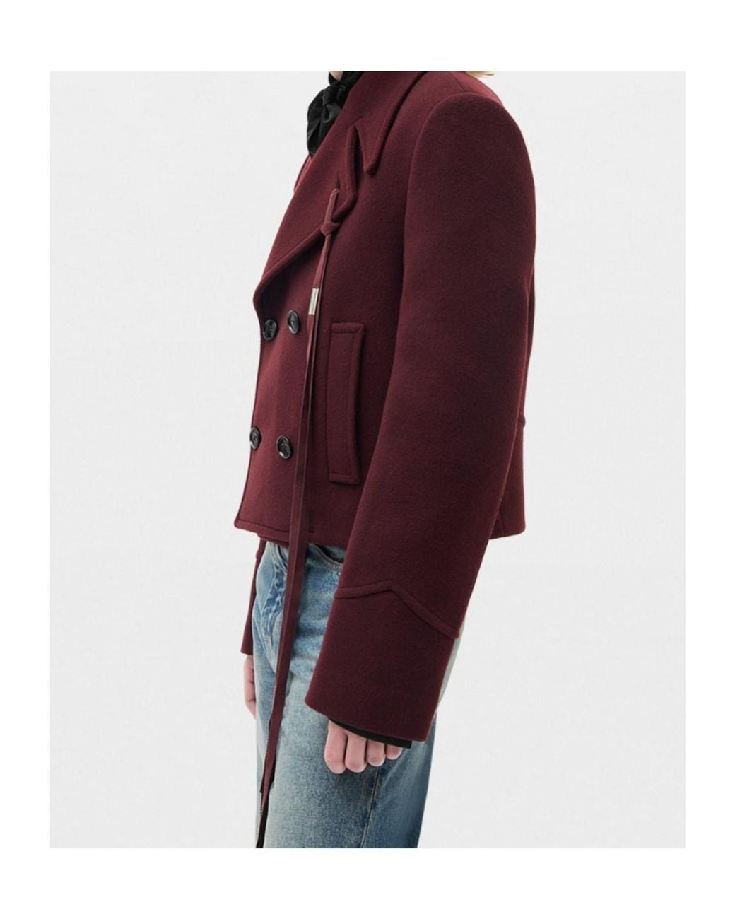 Ann Demeulemeester Red Dalmar Double-Breasted Jacket for men