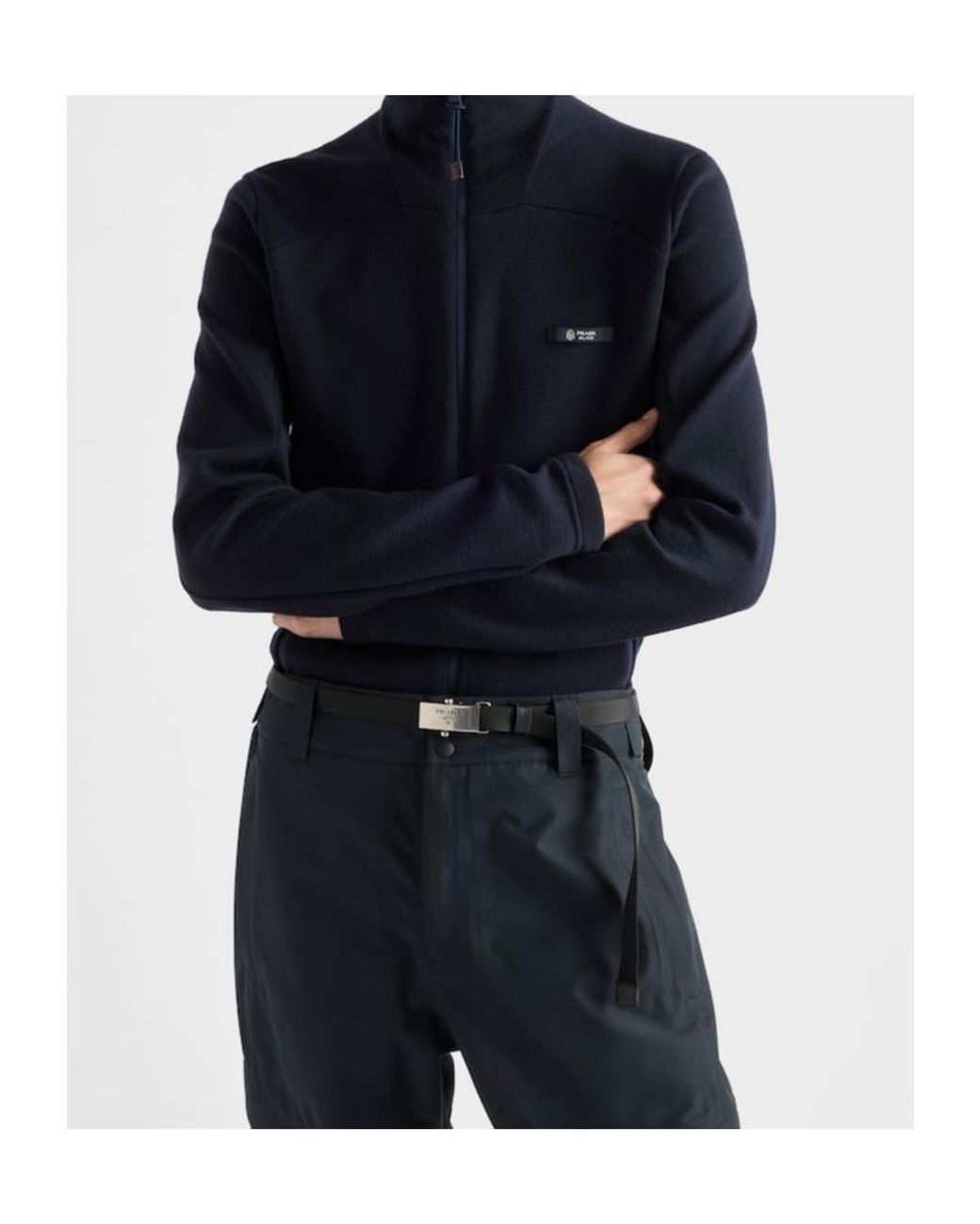Prada Blue Cashmere Cardigan for men