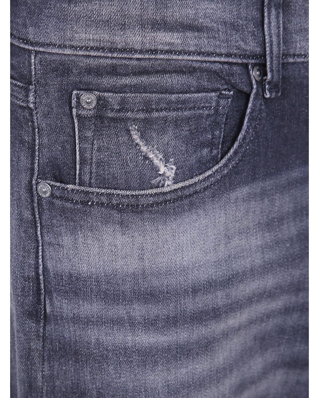 7 For All Mankind Blue Easy Straight Faded Straight-Leg Jeans for men