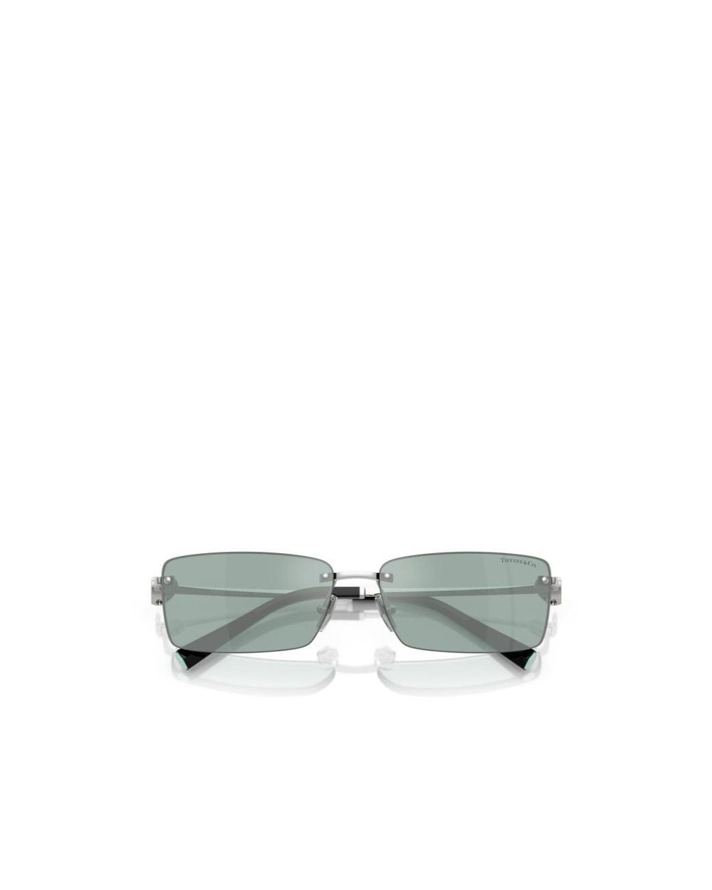 Tiffany & Co Metallic Rimless Rectangular Sunglasses