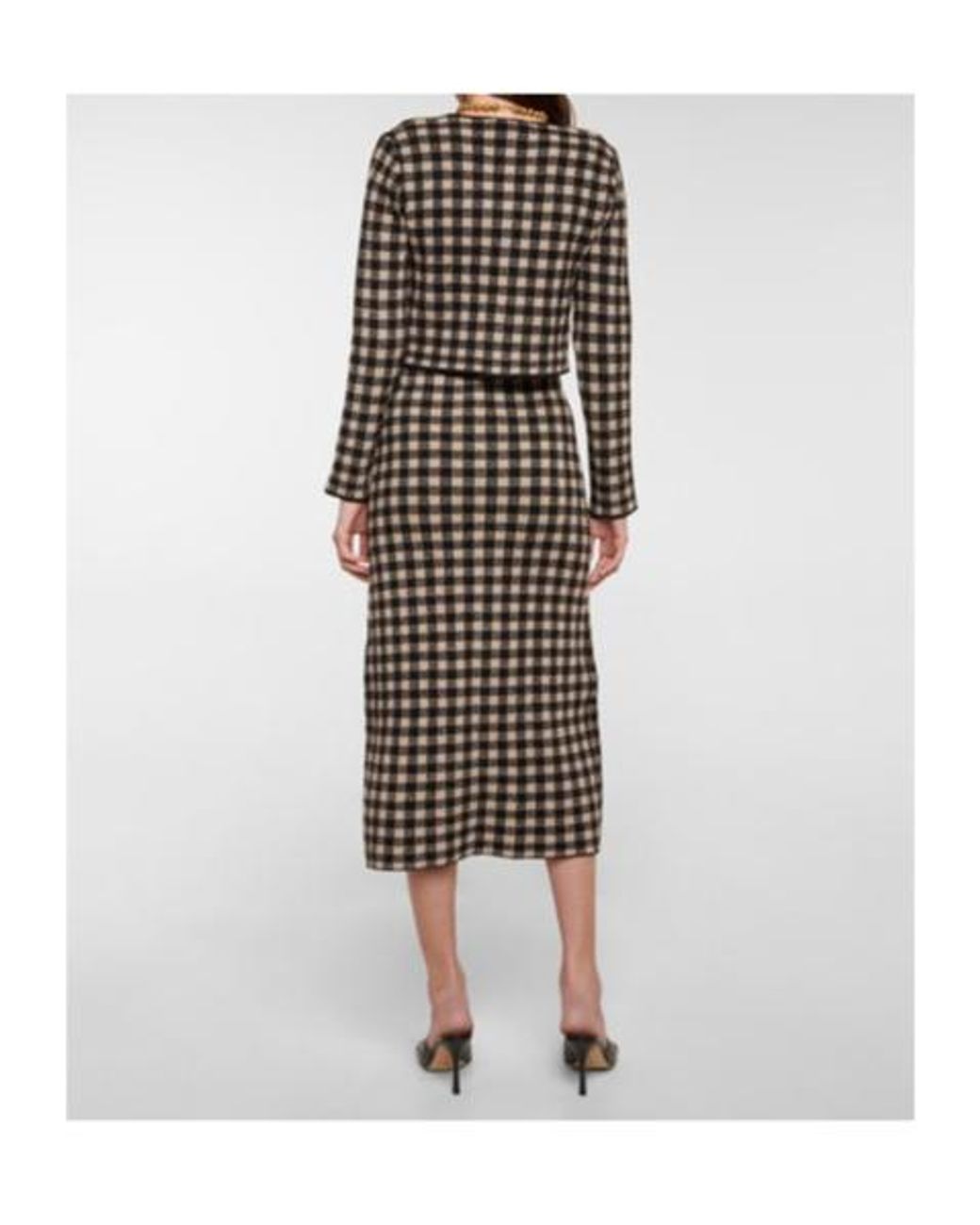 Altuzarra Black Flicker Checked Cardigan