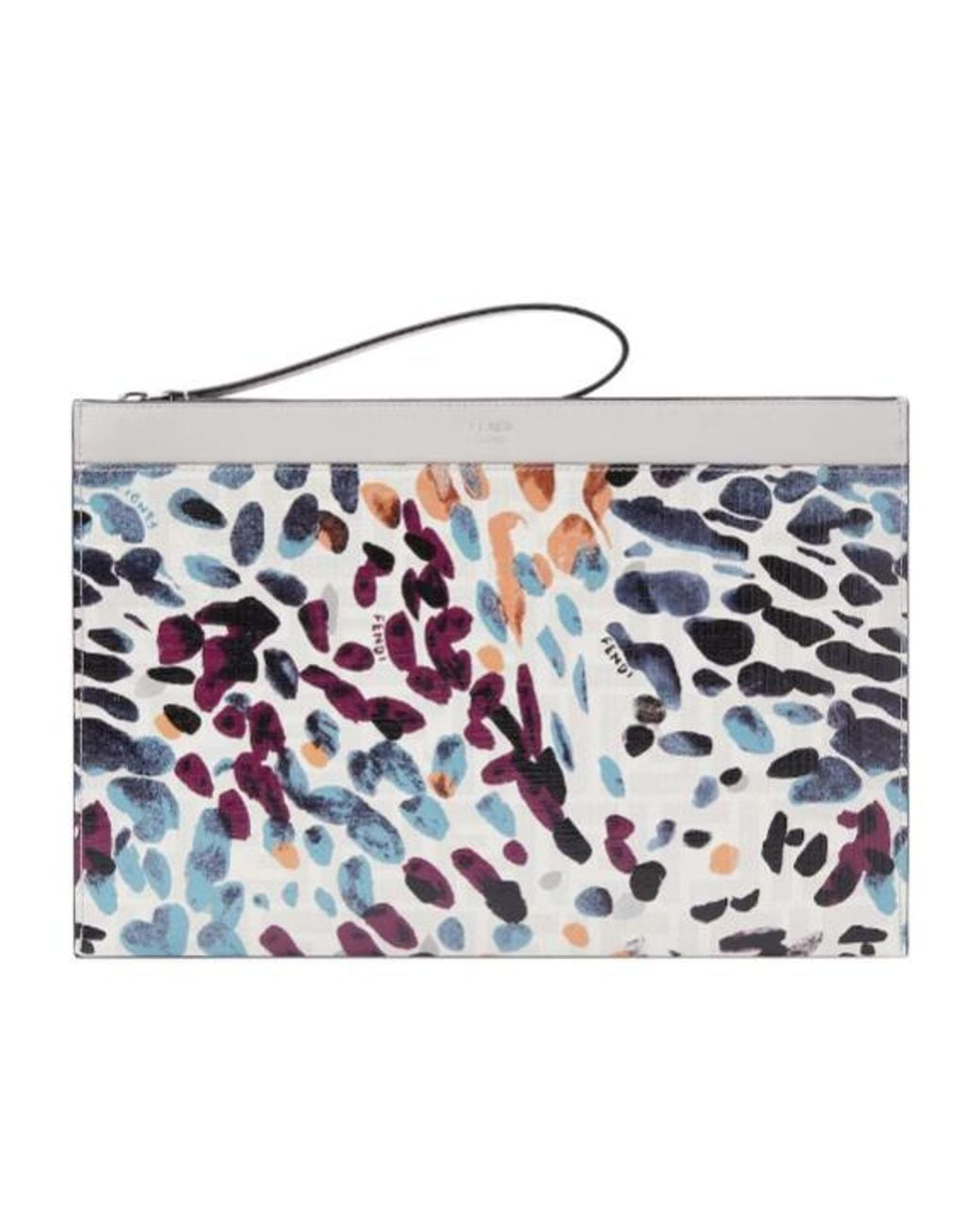 Fendi Blue Ff Medium Flat Wallet for men