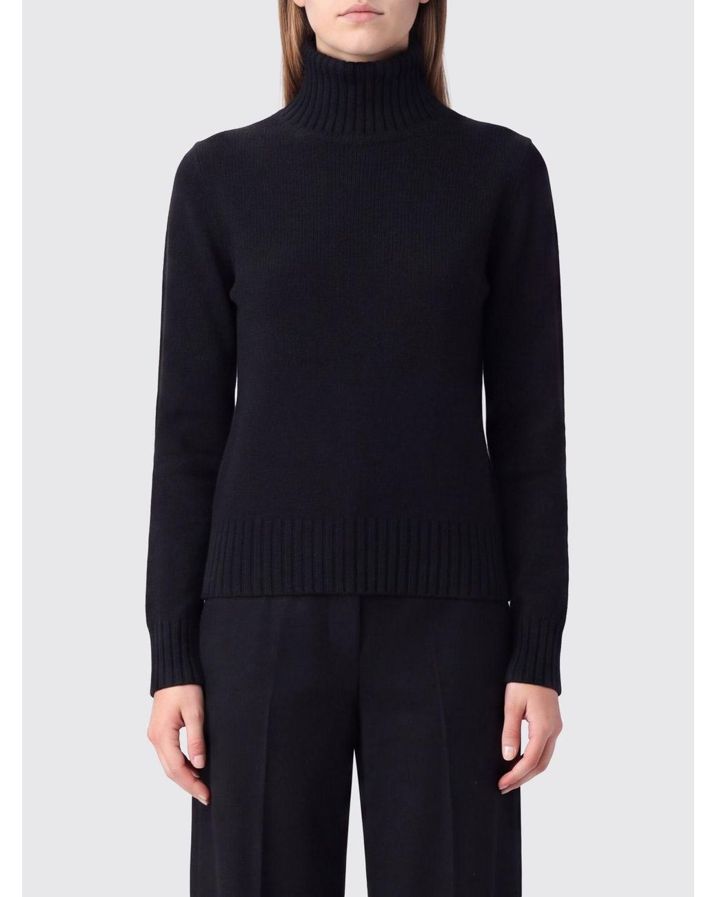 AMI Blue Ami Mock-Neck Knitted Jumper