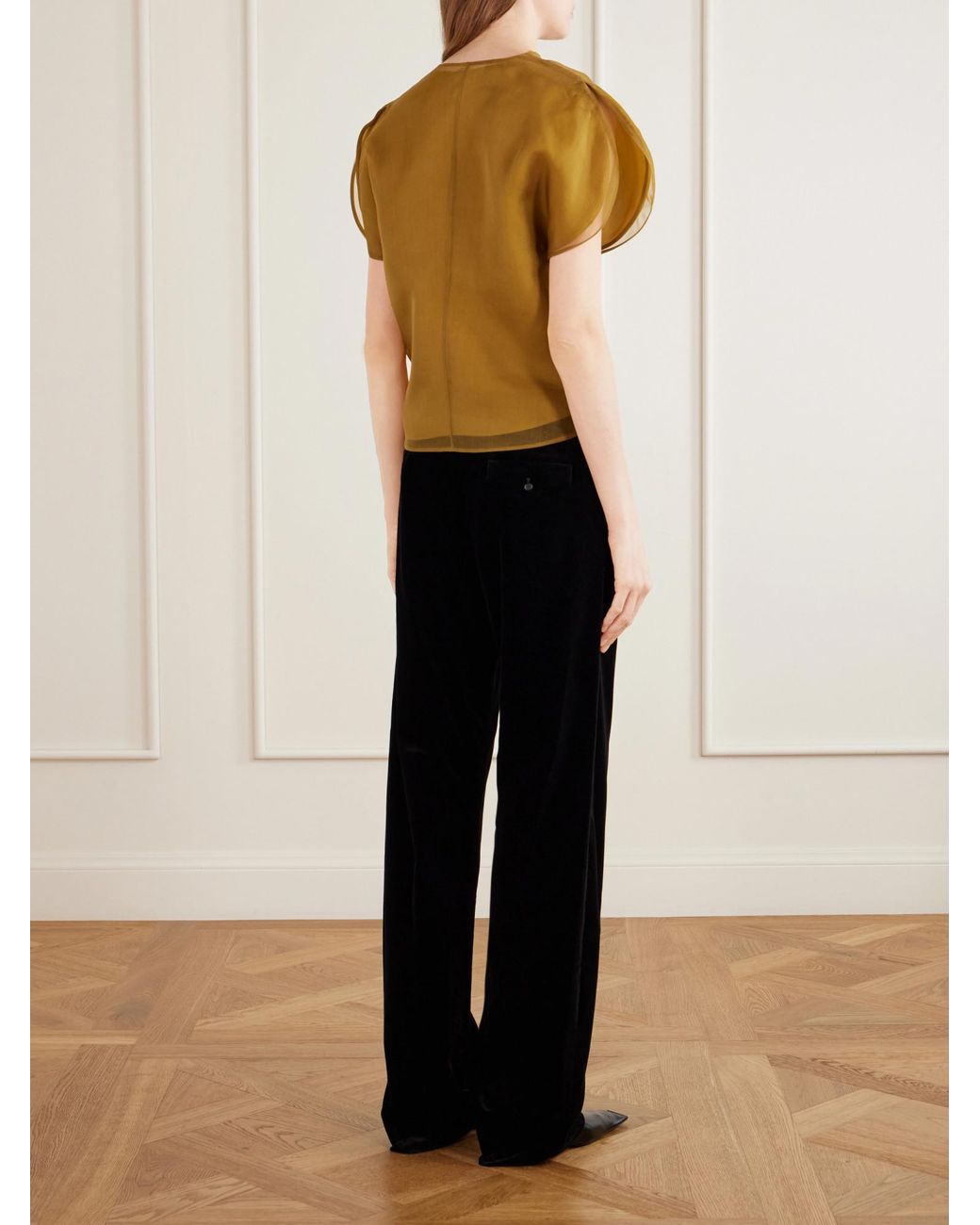 Khaite Yellow Silk Blouse
