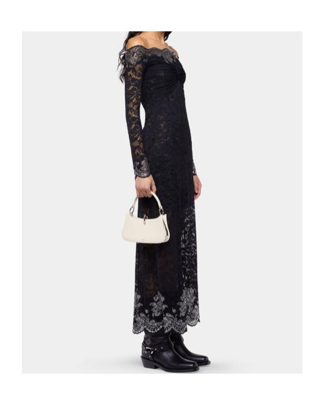 Rabanne Black Rabanne Laced Long Dress