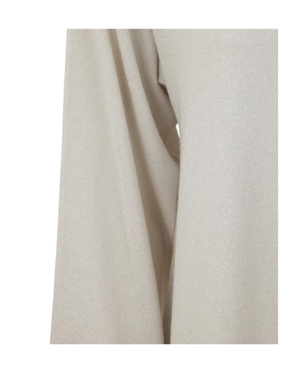 Fabiana Filippi Gray Lurex Detailed Crewneck Jumper