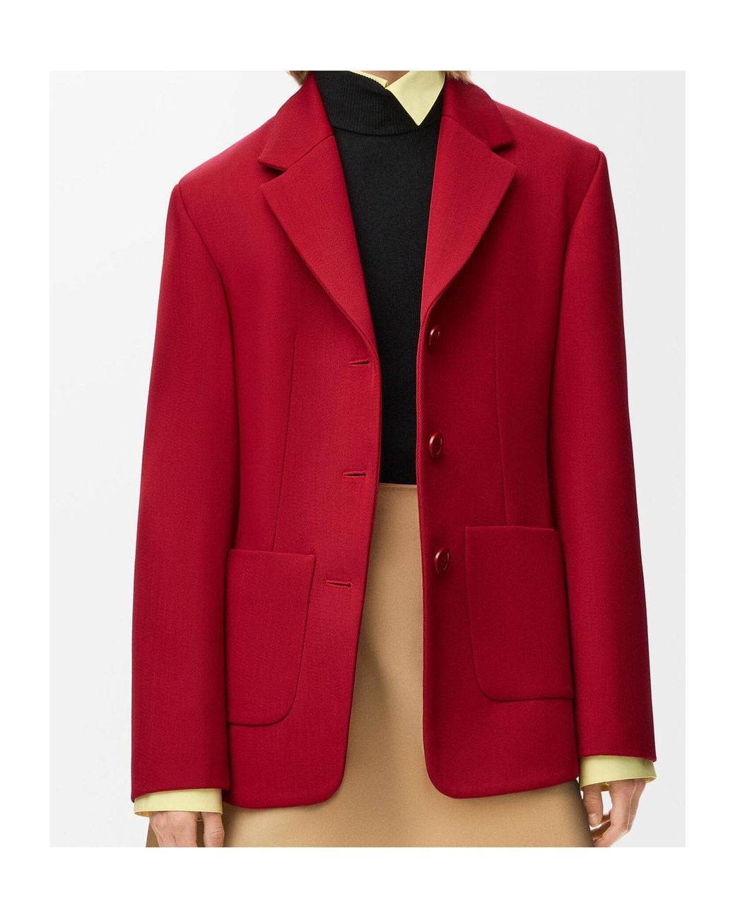 Loewe Red Single Breasted Jacket