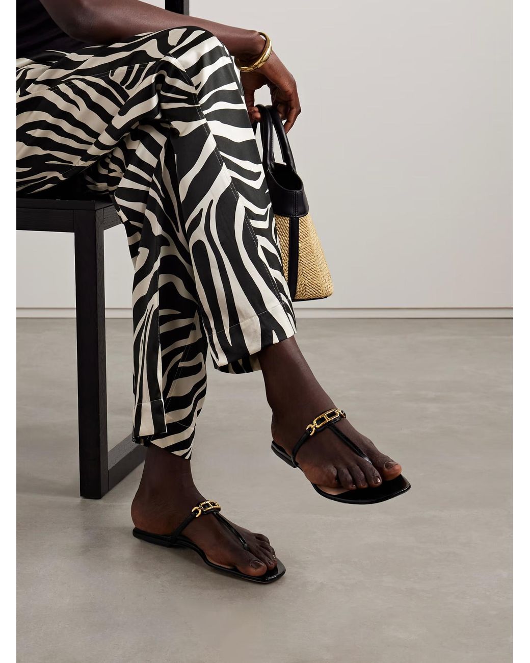 Tom Ford Brown Whitney Logo-Embellished Slippers