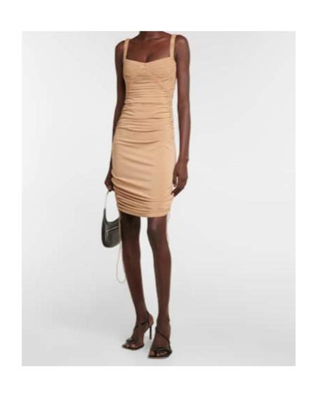 Dion Lee Natural Ruched Midi Dress