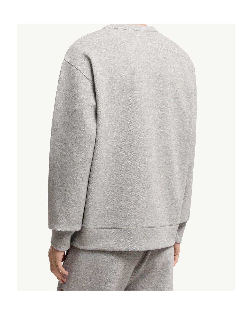 Moncler Gray Logo Patch Sweatshirt for men